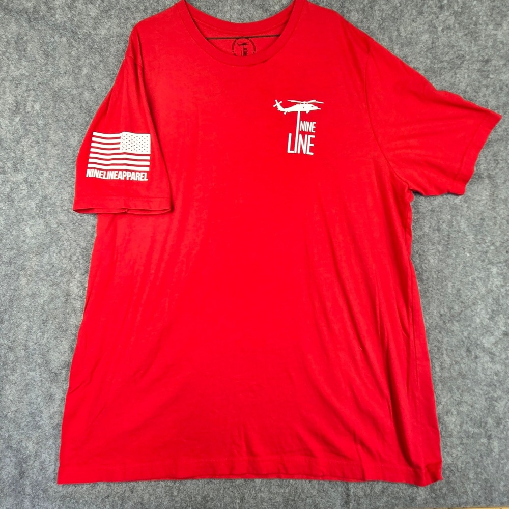 Nine Line Apparel RED Shirt Mens 3XL Remember Everyone Deployed Graphic Tee XXXL
